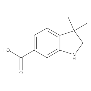 3,3-Dimethylindoline-6-carboxylic acid Structure