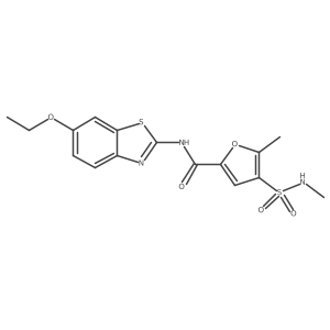 N-(6-ethoxybenzo[d]thiazol-2-yl)-5-methyl-4-(N-methylsulfamoyl)furan-2-carboxamide结构式
