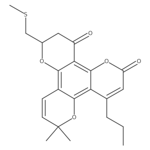 10-(thiomethyl)-methyl-11-demethyl-12-oxo-calanolide A结构式