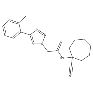 N-(1-cyanocycloheptyl)-2-[5-(2-methylphenyl)-2H-1,2,3,4-tetrazol-2-yl]acetamide Structure