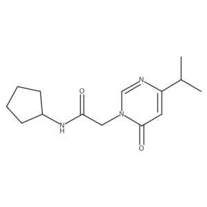 N-cyclopentyl-2-(4-isopropyl-6-oxopyrimidin-1(6H)-yl)acetamide Structure
