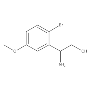 (S)-2-Amino-2-(2-bromo-5-methoxyphenyl)ethan-1-ol结构式