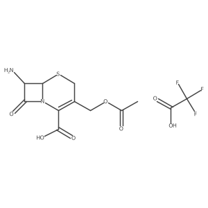 3-Acetoxymethyl-7-amino-8-oxo-5-thia-1-aza-bicyclo[4.2.0]-oct-2-ene-2-carboxylic acid trifluoroacetic acid salt结构式