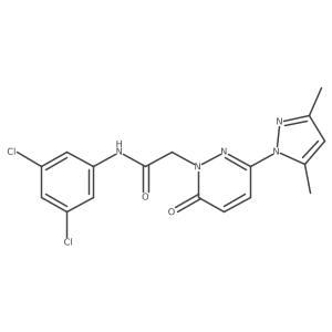 N-(3,5-dichlorophenyl)-2-(3-(3,5-dimethyl-1H-pyrazol-1-yl)-6-oxopyridazin-1(6H)-yl)acetamide结构式