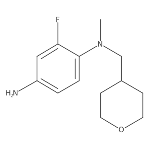 2-Fluoro-N1-methyl-N1-((tetrahydro-2H-pyran-4-yl)methyl)benzene-1,4-diamine Structure