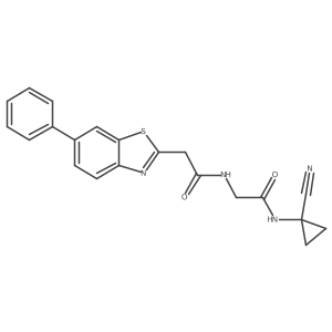 N-(1-Cyanocyclopropyl)-2-(2-(6-phenylbenzo[d]thiazol-2-yl)acetamido)acetamide Structure