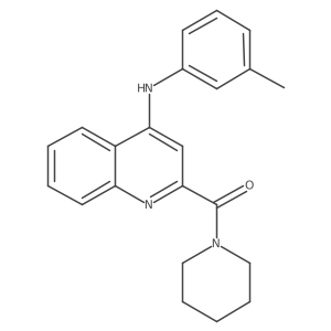 Piperidin-1-yl(4-(m-tolylamino)quinolin-2-yl)methanone Structure