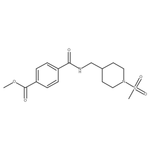 Methyl 4-(((1-(methylsulfonyl)piperidin-4-yl)methyl)carbamoyl)benzoate结构式
