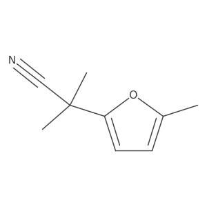 2-Methyl-2-(5-methylfuran-2-yl)propanenitrile结构式