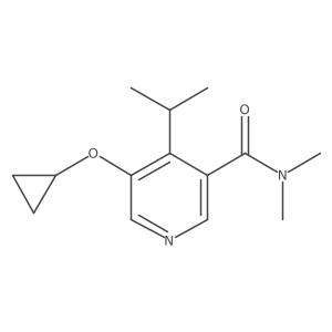 5-Cyclopropoxy-4-isopropyl-N,N-dimethylnicotinamide结构式