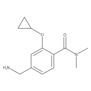 4-(Aminomethyl)-2-cyclopropoxy-N,N-dimethylbenzamide结构式