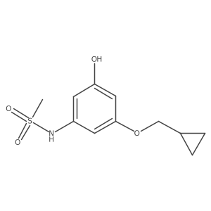 N-(3-(Cyclopropylmethoxy)-5-hydroxyphenyl)methanesulfonamide结构式