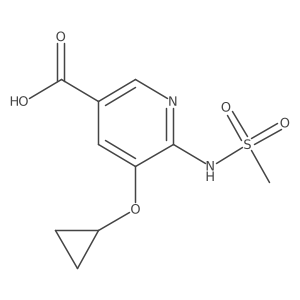 5-Cyclopropoxy-6-(methylsulfonamido)nicotinic acid Structure