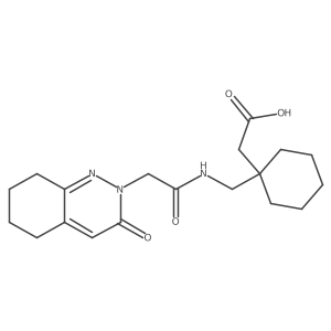 [1-({[(3-oxo-5,6,7,8-tetrahydrocinnolin-2(3H)-yl)acetyl]amino}methyl)cyclohexyl]acetic acid结构式