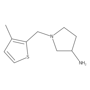 1-[(3-Methylthiophen-2-yl)methyl]pyrrolidin-3-amine结构式