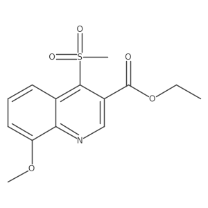 Ethyl 8-methoxy-4-methylsulfonylquinoline-3-carboxylate结构式