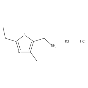 [(2-Ethyl-4-methyl-1,3-thiazol-5-yl)methyl]amine dihydrochloride Structure
