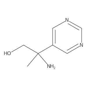 2-Amino-2-(pyrimidin-5-yl)propan-1-ol结构式