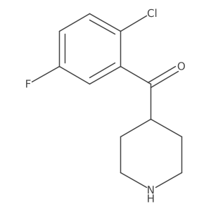 (2-Chloro-5-fluorophenyl)-piperidin-4-ylmethanone Structure