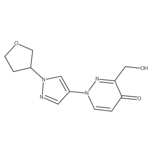 3-(Hydroxymethyl)-1-[1-(tetrahydro-3-furanyl)-1h-pyrazol-4-yl]-4(1h)-pyridazinone结构式