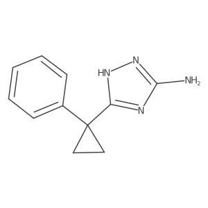 5-(1-Phenyl-cyclopropyl)-2H-[1,2,4]triazol-3-ylamine结构式