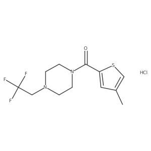 (4-Methylthiophen-2-yl)(4-(2,2,2-trifluoroethyl)piperazin-1-yl)methanone hydrochloride Structure