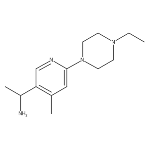 1-(6-(4-Ethylpiperazin-1-yl)-4-methylpyridin-3-yl)ethanamine结构式