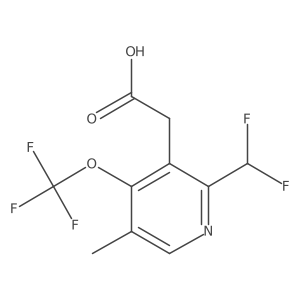 2-(Difluoromethyl)-5-methyl-4-(trifluoromethoxy)pyridine-3-acetic acid Structure