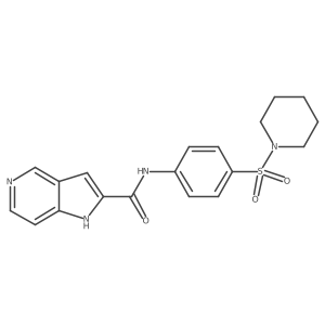 N-[4-(1-Piperidinylsulfonyl)phenyl]-1H-pyrrolo[3,2-c]pyridine-2-carboxamide Structure