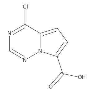 4-Chloropyrrolo[2,1-f][1,2,4]triazine-7-carboxylicacid Structure