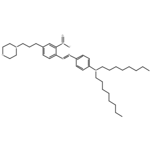 Benzenamine, 4-[2-[4-[3-(4-morpholinyl)propyl]-2-nitrophenyl]diazenyl]-N,N-dioctyl-结构式