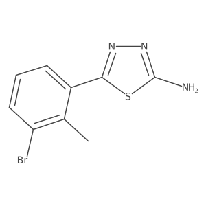 2-Amino-5-(3-bromo-2-methylphenyl)-1,3,4-thiadiazole结构式