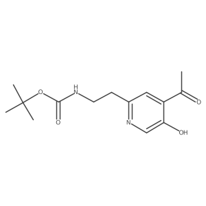 Tert-butyl 2-(4-acetyl-5-hydroxypyridin-2-YL)ethylcarbamate Structure