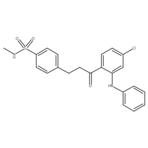 4-[3-[4-Chloro-2-(phenylamino)phenyl]-3-oxopropyl]-n-methylbenzenesulfonamide Structure