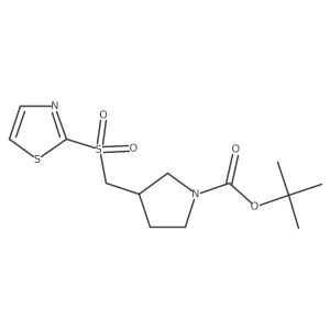 tert-Butyl 3-((thiazol-2-ylsulfonyl)methyl)pyrrolidine-1-carboxylate Structure