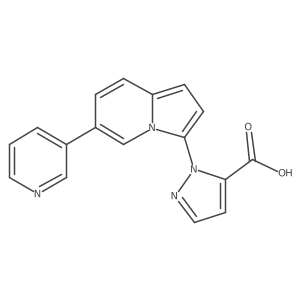 1-(6-(Pyridin-3-yl)indolizin-3-yl)-1H-pyrazole-5-carboxylic acid结构式