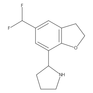 (R)-2-(5-(Difluoromethyl)-2,3-dihydrobenzofuran-7-yl)pyrrolidine Structure