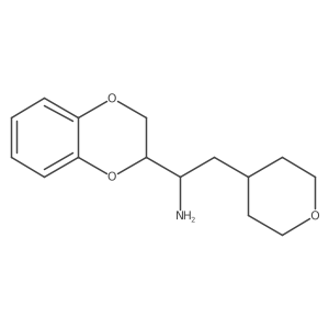 1-(2,3-Dihydro-1,4-benzodioxin-2-yl)-2-(oxan-4-yl)ethan-1-amine结构式