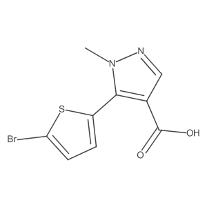 5-(5-bromothiophen-2-yl)-1-methyl-1H-pyrazole-4-carboxylic acid Structure