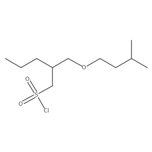 2-[(3-Methylbutoxy)methyl]pentane-1-sulfonyl chloride Structure