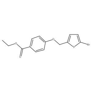 Ethyl 4-[(5-bromothiophen-2-yl)methoxy]benzoate结构式