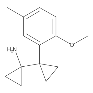 1-[1-(2-Methoxy-5-methylphenyl)cyclopropyl]cyclopropan-1-amine Structure