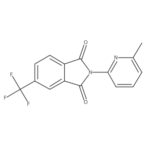 2-(6-Methyl-2-pyridyl)-5-(trifluoromethyl)isoindoline-1,3-dione结构式