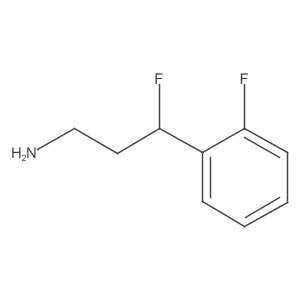 3-Fluoro-3-(2-fluorophenyl)propan-1-amine结构式