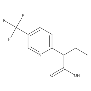 2-[5-(Trifluoromethyl)pyridin-2-yl]butanoic acid结构式