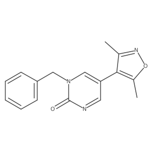 1-Benzyl-5-(3,5-dimethyl-1,2-oxazol-4-yl)pyrimidin-2-one结构式