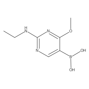 B-[2-(ethylamino)-4-methoxy-5-pyrimidinyl]boronic acid结构式