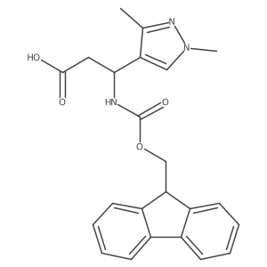 3-(1,3-dimethyl-1H-pyrazol-4-yl)-3-({[(9H-fluoren-9-yl)methoxy]carbonyl}amino)propanoic acid Structure