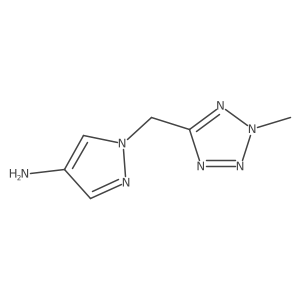 1-[(2-methyl-2H-1,2,3,4-tetrazol-5-yl)methyl]-1H-pyrazol-4-amine结构式