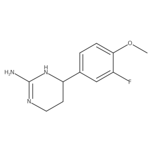 6-(3-Fluoro-4-methoxyphenyl)-1,4,5,6-tetrahydropyrimidin-2-amine Structure